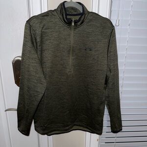 Under Armour Olive Green Heathered Half-Zip Pullover